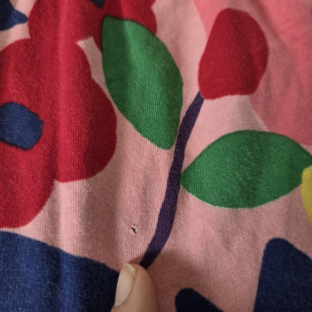 Hanna Andersson Colorful Floral Kids Dress 100% Cotton Girls 8 Size 130 - Picture 6 of 11